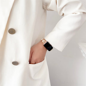 Luxury Metal Watch Strap Cute Heart-Shaped Bracelet for Huawei 8-Gold