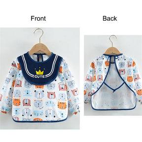 2 Pcs Long Sleeve Baby Bibs Waterproof Smock for 6-42 Months-3