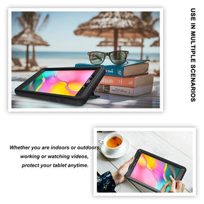 Shock Wave Kickstand Case Anti-Fall Protection For Samsung Tab A 8inch T290/T295(2019)-Black