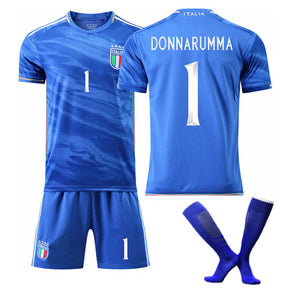 Italy Home Jersey DONNARUMMA #1 Soccer Jersey Kids Adult 3-Pieces Jersey Kits