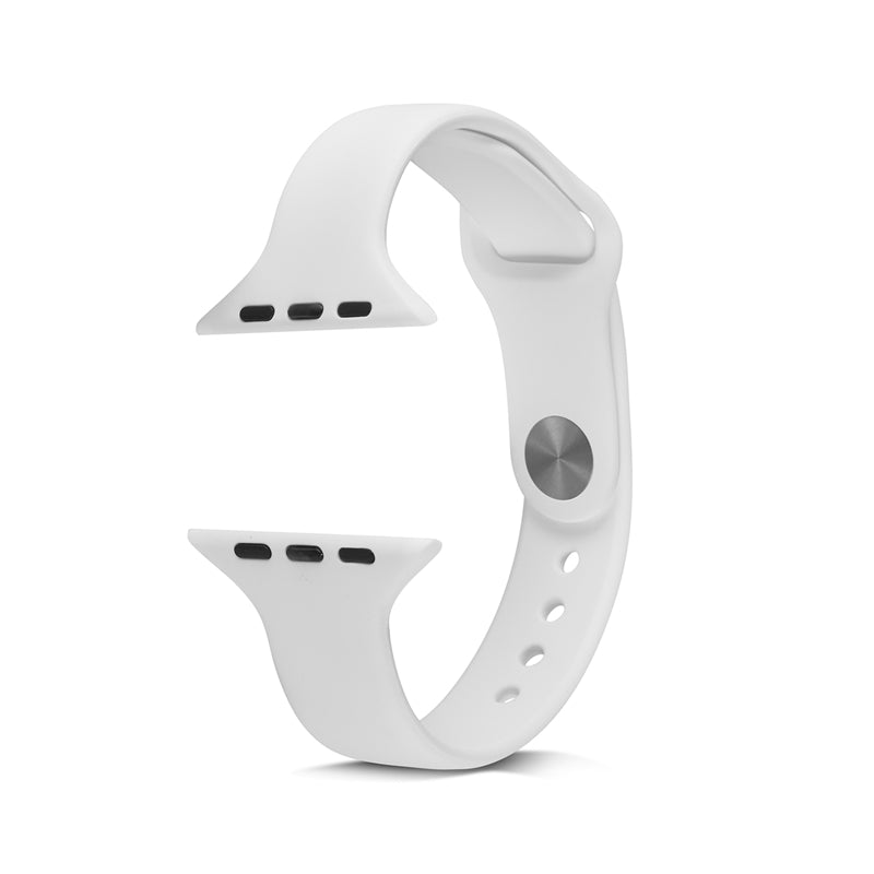 XMY Soft Silicone Watch Band For Apple iWatch Series-White