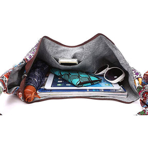 Womens Sling Crossbody Bag Ethnic Print Shoulder Bag with Adjustable Strap-S