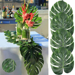 Artificial Tropical Palm Leaves Safari Birthday Decorations Faux Leaf Jungle Hawaiian Party DecorationsTheme Decorations