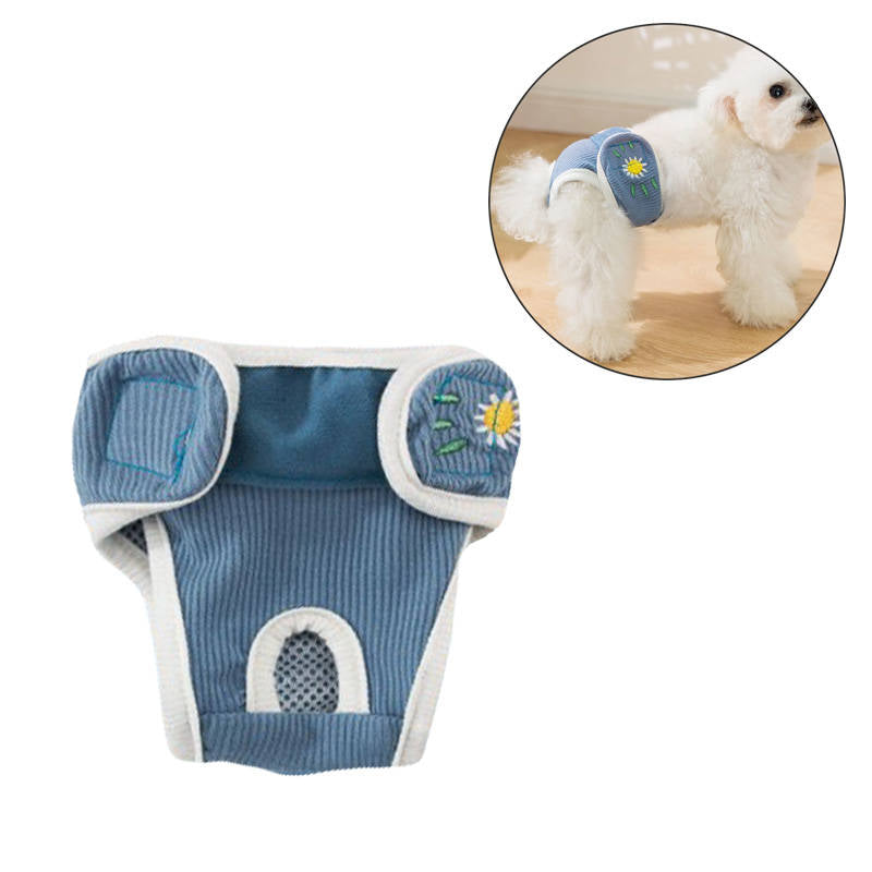 Washable Diapers Reusable Highly Absorbent for Doggy Female in Period-Daisy