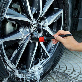 2Pack Wheel and Tire Brush Set For Scrubbing Grime-Red