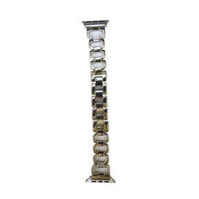 D Shape Stainless Steel Watch Band Adjustable Wristbands for Apple IWatch Series SE/1/2/3/4/5/6 For Women Men-Silver