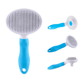 Pet Self-Cleaning Slicker Brushes for Shedding Grooming Removes Loose Undercoat-Blue