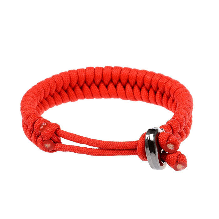 2 Pcs Adjustable Sizes Fish Tail Paracord Survival Bracelets With Metal Clasp-B