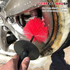 Easy Reach Wheel and Rim Detailing Brush 18' Long Soft Bristle for Exhaust Tips