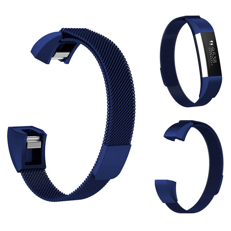 Magnetic Milanese Stainless Steel Strap  For Fitbit Alta/Alta HR Fashion Accessorie-Blue