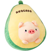 Piggy Plush Stuffed Animal Pillow-Cute Avocado Squishy Hugging Plushie-Gifts for Kids