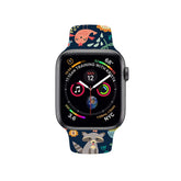 Color Printing Silicone Watch Band For Apple Watch SE/6/5/4/3/2/1(Deer)