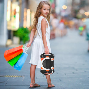 CatA iPad Silicone Case For iPad 10.2 Air10.5 Pro10.5 Built-in Handle Stand With a Strap-Black Orange