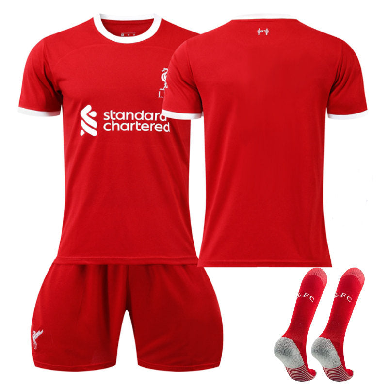 Liverpool Home Jersey 2023/2024 Kid Adult Soccer Sportswear Set