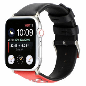 Cartoon Leather Watch Band for Apple Watch Series SE/6/5/4/3/2/1-B