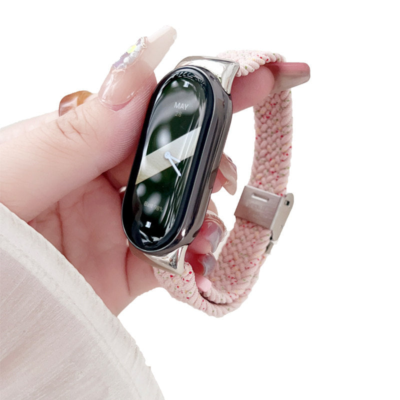 Sports Strap with Adjustable Buckle Solo Loop Elastic Watchband for Mi8-9