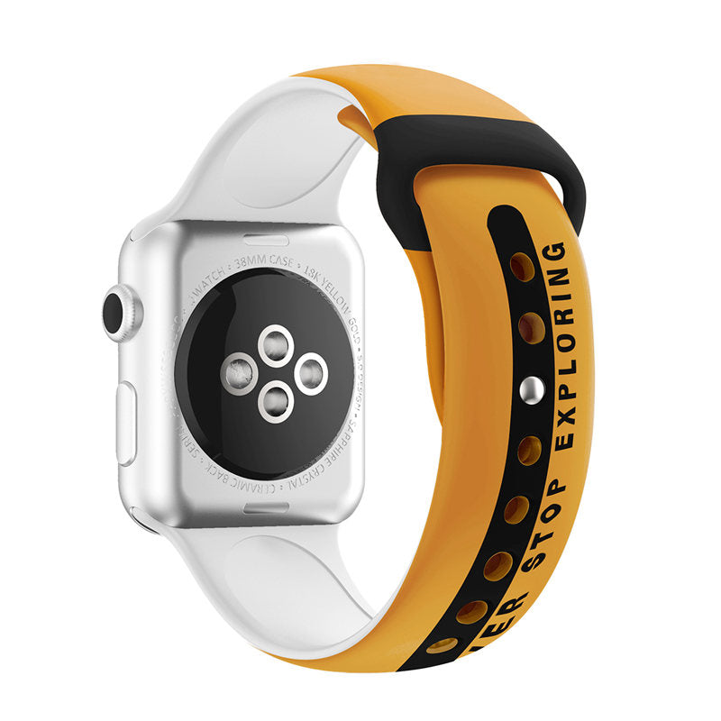 Sports Band Soft Silicone Breathable Waterproof for Apple Watch-Orange