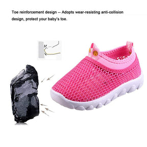 Toddler Kids Water Shoes Breathable Mesh Running Sneakers Sandals for Boys Girls-Pink