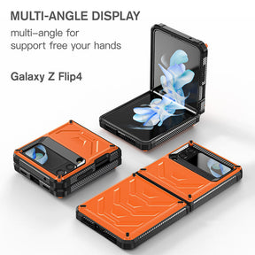 6.7inch Armored Full-Body Rugged Protection Case for Samsung Galaxy Z Flip 4-Orange