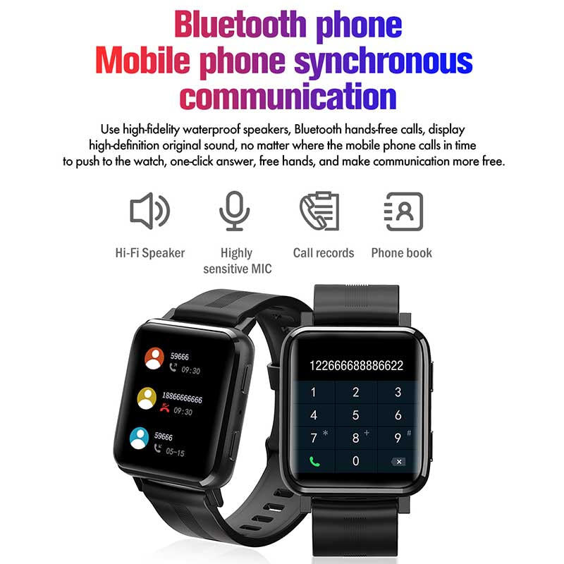 F30 Touch Screen Smart Watch with Music Heart Rate Monitor Call Text-Red