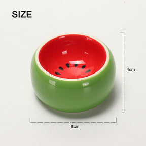 2 Pcs Hamster Ceramic Food Bowl Water Feeding Dish-A