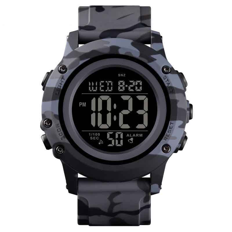 Boys Digital Sports Watch Waterproof Back Light Watch-CamouflageGray