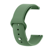 Silicone Watch Band Pure Color Reverse Buckle WristBand For Samsung Galaxy Watch 42/46mm Gear S3 Frontier/Classic(Dark Green)