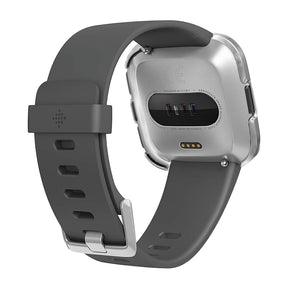 Double Row Diamond Bling Case For Fitbit Versa Cover-Silver