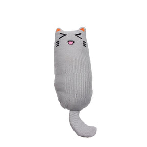 Catnip Filled Cartoon Mice Cat Teething Chew Bite-Resistant Catnip Toys-Gray