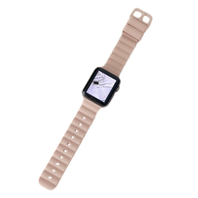 Silicone Sports Watchband Quick Release Pin for Apple Watch-Pink