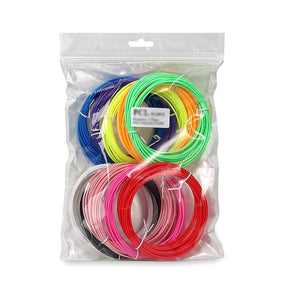 10 Pcs 3D Pen Filament Kit 1.75mm PLA Plastic for 3D Printing Pens-Random Colors