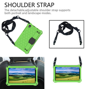 Hive Tablet Case For SamSung Tab A7 Lite 8.7(T220/T225) 2021/Tab A8 (P200/P225) 2019 Durable Stand Cover With Shoulder Strap-GreenBlack