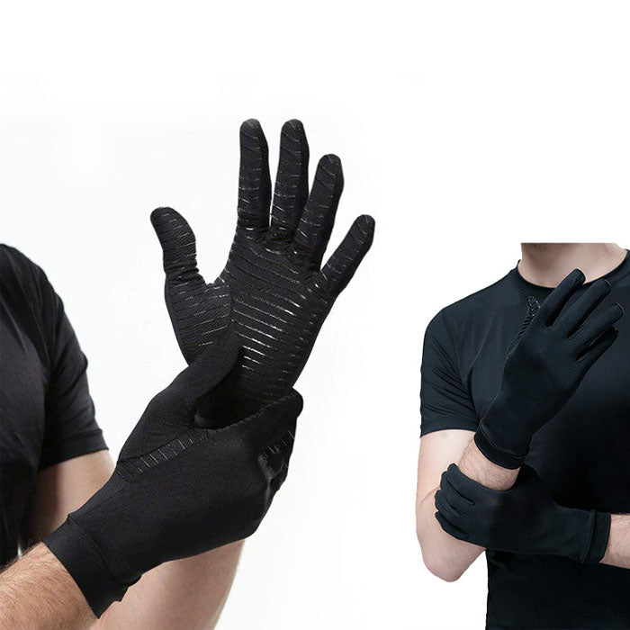 Sport Gloves Full Finger Hand Protection Compression Gloves For Women & Men-Black-LYX-08068