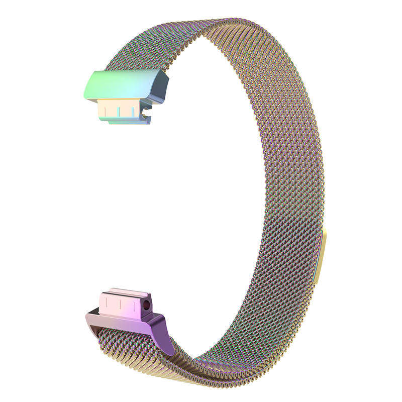 Stainless Steel Metal Replacement Strap Magnet Buckle For Fitbit Inspire HR-Colorful