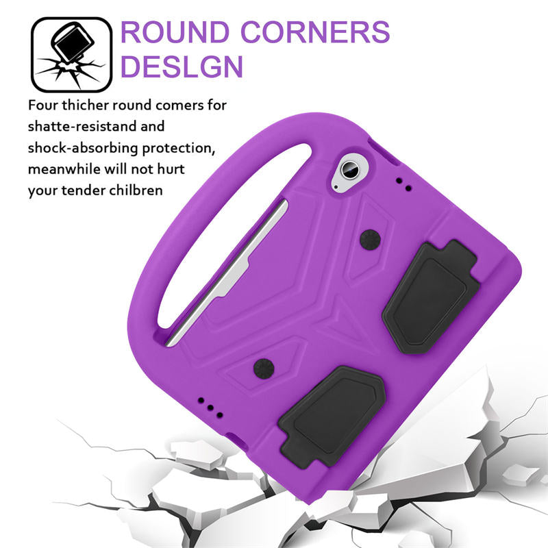 Sparrow iPad Case Kids Safe Shockproof Handle Stand Cover For Mini6-Purple