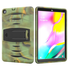 Shock Wave Kickstand Case Anti-Fall Protection For Samsung Tab A 10.1 T510/T515(2019)-Camouflage