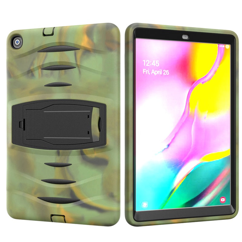 Shock Wave Kickstand Case Anti-Fall Protection For Samsung Tab A 10.1 T510/T515(2019)-Camouflage