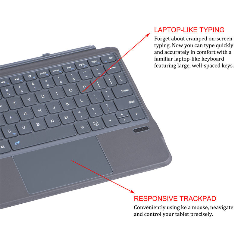 Portable Bluetooth Wireless Keyboard for Microsoft Surface Go/Go 2/Go 3-Grey