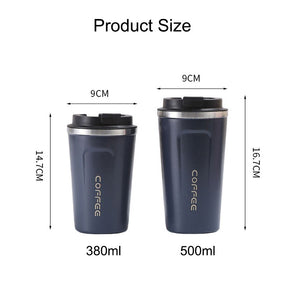 Travel Coffee Cup with Seal Lid Reusable Insulated Tumbler-White