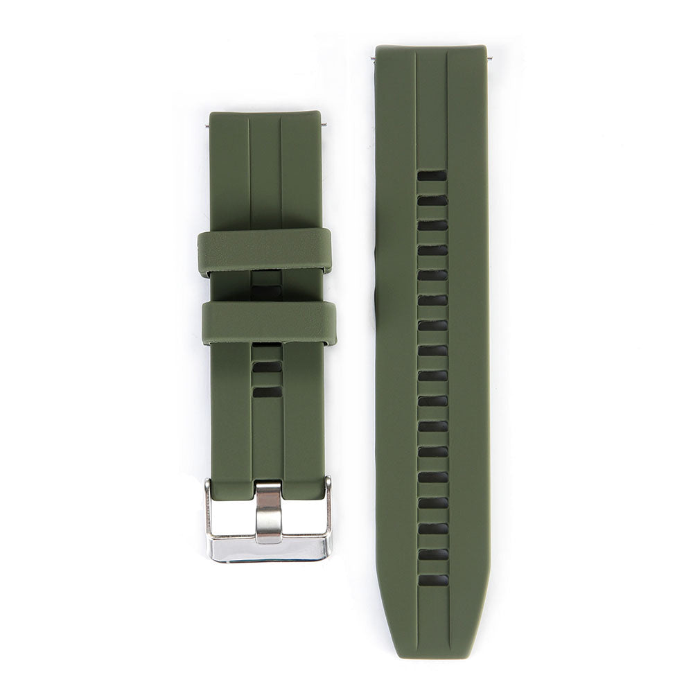 22MM Silicone Watch Bands Quick Release Strap Replacement Wristband For Huawei GT/Huawei GT 2 For Women-Army Green