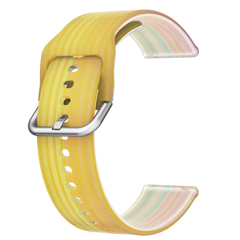 Semi Frosted Watch Strap Transparent Rainbow for Samsung Huawei Watch-07
