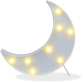 Moon Marquee Light LED Moon Sign Night Light Romantic Light Up Heart Sign Decoration -White