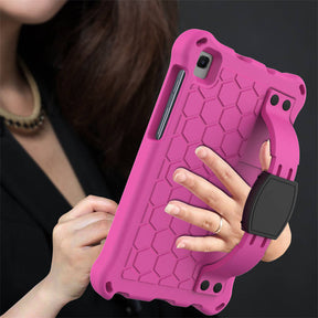 Hive Tablet Case For SamSung Tab A7 Lite 8.7(T220/T225) 2021/Tab A8 (P200/P225) 2019 Durable Stand Cover With Shoulder Strap-RoseBlack