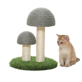 Cat Scratching Post Mushroom Natural Durable Sisal Board Scratcher-Gray