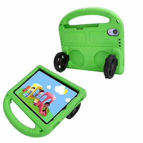 Wheel iPad Case For iPad Mini 6 Shockproof Stand Cover With Handle Stand-Green