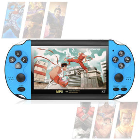 4.3 in Retro Handheld Game Console Built in Classic Games Support TV Output Music Video-Blue