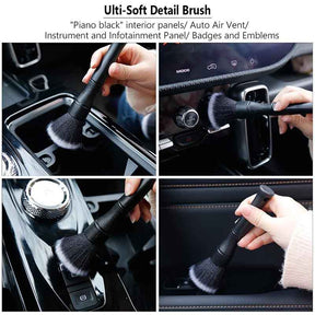 Ultra Soft Car Detailing Brush Set Interior Exterior No Scratch for Cleaning Air Vent Engine Bay