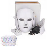 7 Colors Light Mask Beauty Instrument for Facial Care and Neck Skin-White