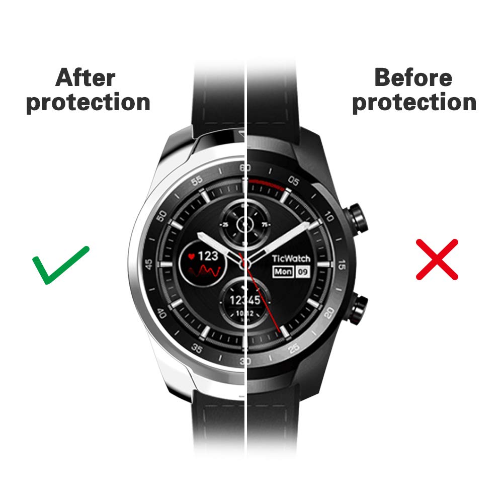 Case For TicWatch Pro Ultra-Light Protective Case Anti-Scratch Bumper Cover - Silver