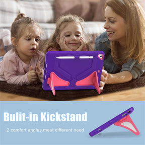 Tablet Case Kids Friendly with Pencil Holder for iPad 11 2020/2021/2022-PurpleRosered